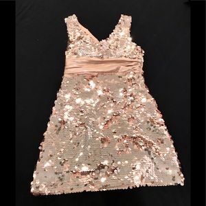Forever XXI - gold rose sequin dress